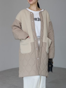 「アイテム（ノーカラーコート）」を使った、PREFERIR_webさん（レディース・162cm・20代）の秋コーディネート