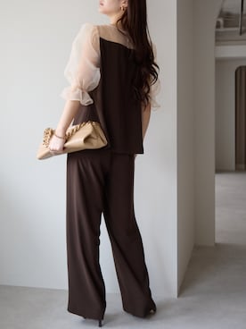 「アイテム（パンツドレス）」を使った、PREFERIR_webさん（レディース・162cm）の秋コーディネート