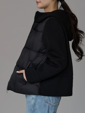 「アイテム（ダウンジャケット/コート）」を使った、PREFERIR_webさん（レディース・162cm・20代）の秋コーディネート