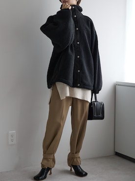 「ガーリーコーデ」｜「アイテム（ブルゾン）」を使った、PREFERIR_webさん（レディース・162cm）の冬コーディネート