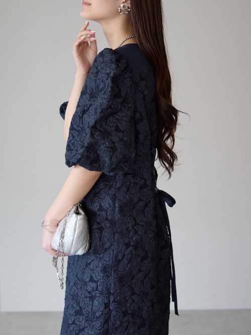 セール】ふくれジャガード Aライン 結婚式 オケージョン パーティー