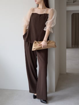 「セットアップスタイル」｜「アイテム（ワンピース/ドレス）」を使った、PREFERIR_webさん（レディース・162cm）の冬コーディネート