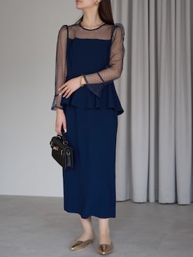 「アイテム（ドレス）」を使った、PREFERIR_webさん（レディース・162cm）の秋コーディネート