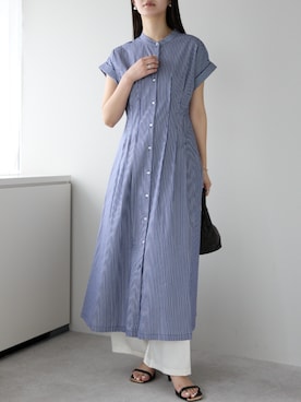 「ストライプワンピース」｜PREFERIR_webさん（レディース・162cm）の夏コーディネート