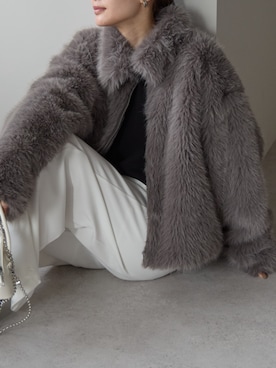 「ファーコート」｜PREFERIR_webさん（レディース・162cm）の冬コーディネート