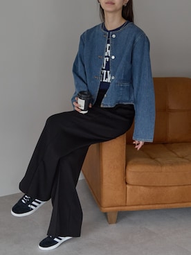 「アイテム（デニムジャケット）」を使った、PREFERIR_webさん（レディース・162cm・20代）の秋コーディネート