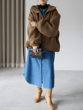 「アイテム（シャツワンピース）」を使った、PREFERIR_webさん（レディース・162cm・20代）の秋コーディネート