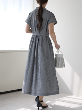 「アイテム（シャツワンピース）」を使った、PREFERIR_webさん（レディース・162cm）の夏コーディネート