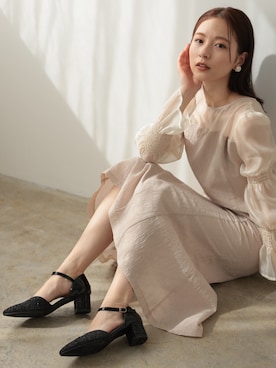 「パンプス 黒」｜PREFERIR_webさん（レディース・163cm）の冬コーディネート