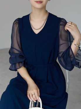 「アイテム（ドレス）」を使った、PREFERIR_webさん（レディース・162cm）の秋コーディネート