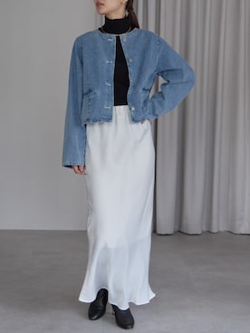 「アイテム（デニムジャケット）」を使った、PREFERIR_webさん（レディース・162cm・20代）の秋コーディネート