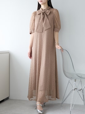 「後ろリボンワンピース」｜PREFERIR_webさん（レディース・162cm）の夏コーディネート