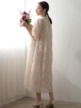 「結婚式」｜「アイテム（パンプス、ゴールド系）」を使った、PREFERIR_webさん（レディース・163cm）の夏コーディネート