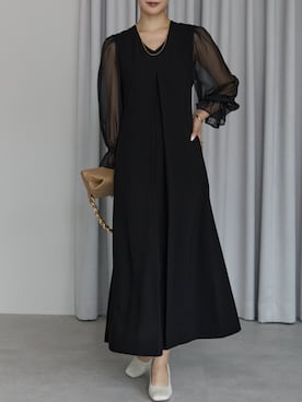 「アイテム（ドレス）」を使った、PREFERIR_webさん（レディース・162cm）の秋コーディネート