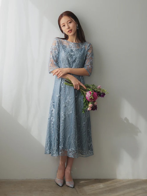 セール】総レース バックリボン 結婚式 パーティー オケージョン