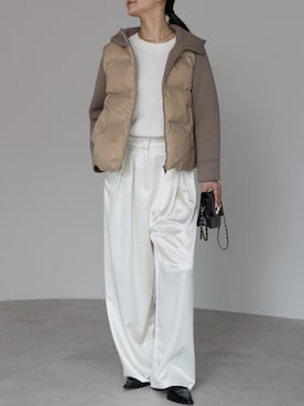 「PREFERIR（プレフェリール）のアイテム（ダウンジャケット/コート）」を使った、PREFERIR_webさん（レディース・162cm）の冬コーディネート