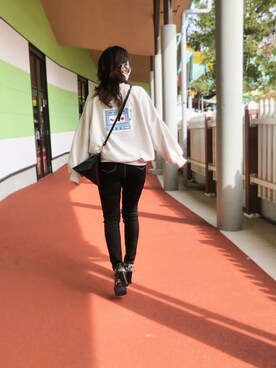 「apres jour（アプレジュール）のアイテム（スウェット）」を使った、yoha.さん（レディース・158cm）の秋コーディネート