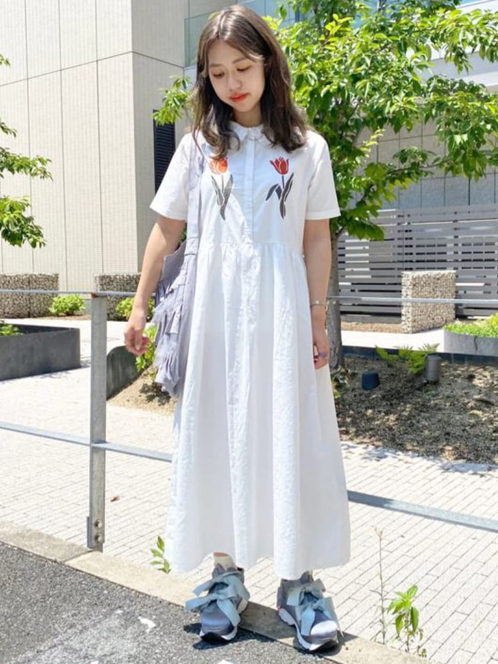 merry jenny（メリージェニー）の「二輪のtulip半袖ワンピース