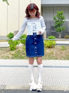 「merry jenny（メリージェニー）のアイテム（アンサンブル）」を使った、merry jenny 梅田店さん（レディース・154cm）の秋コーディネート