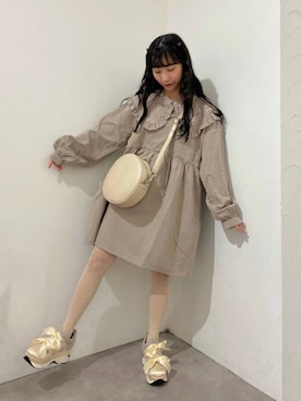 「デートスタイル（WOMEN）」｜「アイテム（スニーカー）」を使った、merry jenny 梅田店さん（レディース・154cm）の冬コーディネート