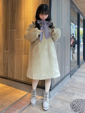 「ニット/セーター」｜「アイテム（その他アウター）」を使った、merry jenny 梅田店さん（レディース・154cm）の冬コーディネート