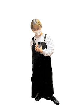 「LEPSIM（レプシィム）のアイテム（オールインワン・サロペット）」を使った、えみさん（レディース・158cm）の秋コーディネート