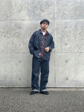 「アロハシャツ」｜「アイテム（ブルゾン）」を使った、Ryuji Abeさん（メンズ・176cm）の夏コーディネート