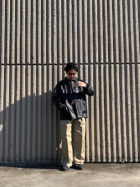 「schott（ショット）のアイテム（ブルゾン）」を使った、Ryuji Abeさん（メンズ・176cm）の冬コーディネート