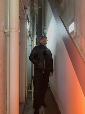 「schott（ショット）のSchott/ショット/TC PAINTER PANTS/ペインターパンツ（その他パンツ）」を使った、Ryuji Abeさん（メンズ・176cm）の冬コーディネート
