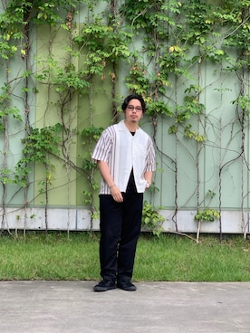 「Schott(ショット)のアイテム(チノパンツ)」を使った、Ryuji Abeさん(メンズ・176cm)の夏コーディネート