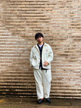 「schott（ショット）のアイテム（パンツ）」を使った、Ryuji Abeさん（メンズ・176cm）の秋コーディネート