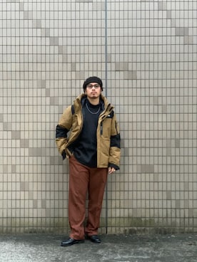 「schott（ショット）の【直営限定】Schott/ショット/MILITARY SLACKS/ミリタリースラックス（その他パンツ）」を使った、Ryuji Abeさん（メンズ・176cm）の秋コーディネート