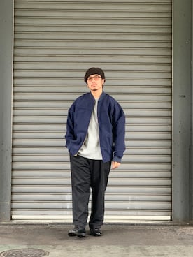 「schott（ショット）のアイテム（ブルゾン）」を使った、Ryuji Abeさん（メンズ・176cm）の秋コーディネート