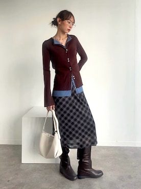 「NOGLE（ノグル）のアイテム」を使った、UMIさん（レディース・165cm）の冬コーディネート