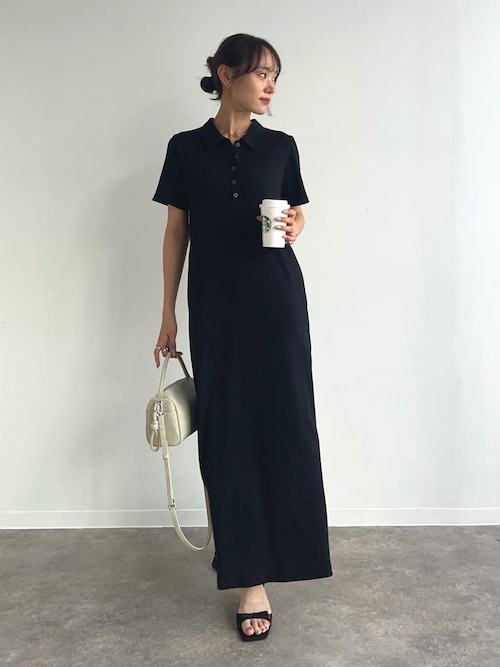 NOGLE ワンピース 半袖 「NOGLE/ノグル」ポロロングワンピース
