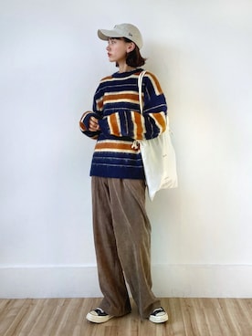 「DHOLIC STYLE（ディーホリックスタイル）のアイテム」を使った、UMIさん（レディース・165cm）の秋コーディネート