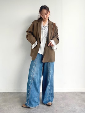 UMIさん（骨格ナチュラル・レディース・165cm）の秋コーディネート