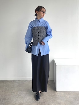 「アイテム（バッグ）」を使った、UMIさん（レディース・165cm）の冬コーディネート