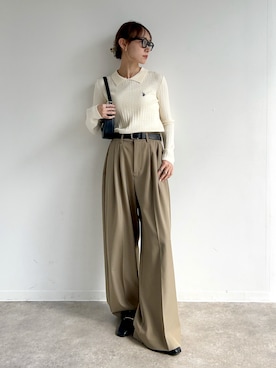 「アイテム（ハンドバッグ）」を使った、UMIさん（レディース・165cm）の春コーディネート