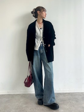 「アイテム（アクセサリー）」を使った、UMIさん（レディース・165cm）の秋コーディネート