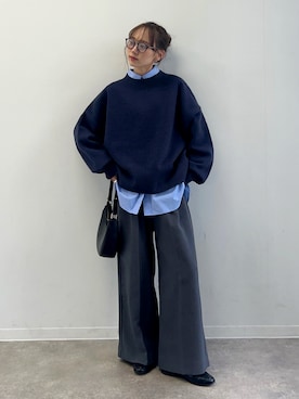 「ADAM ET ROPE'（アダムエロペ）のアイテム」を使った、UMIさん（レディース・165cm）の秋コーディネート