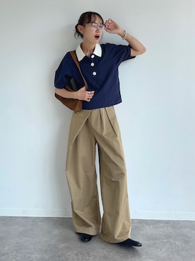 「アイテム（ハンドバッグ）」を使った、UMIさん（レディース・165cm）の夏コーディネート