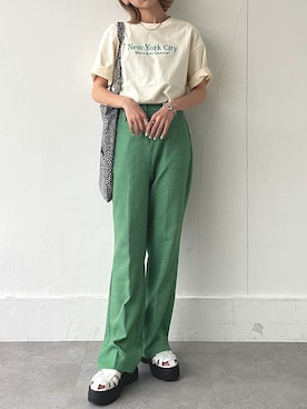 「NOFALL（ノーフォール）のアイテム」を使った、UMIさん（レディース・165cm）の春コーディネート