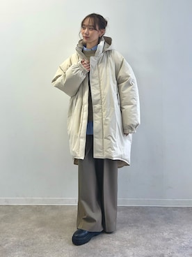 「アイテム（ダウンジャケット/コート）」を使った、UMIさん（レディース・165cm）の秋コーディネート