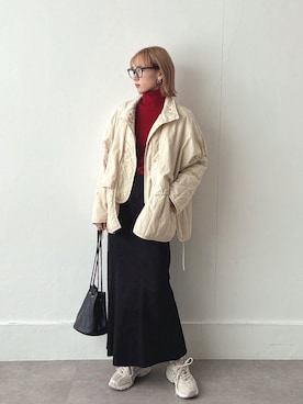 「select MOCA（セレクトモカ）のアイテム（その他アウター）」を使った、UMIさん（レディース・165cm）の冬コーディネート
