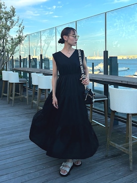 「アイテム（ワンピース/ドレス）」を使った、UMIさん（レディース・165cm）の夏コーディネート