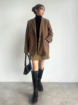 「NOGLE（ノグル）のアイテム」を使った、UMIさん（骨格ナチュラル・レディース・165cm）の冬コーディネート