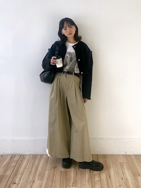 UMIさんの（AZUL by moussy | アズールバイマウジー）を使ったコーディネート