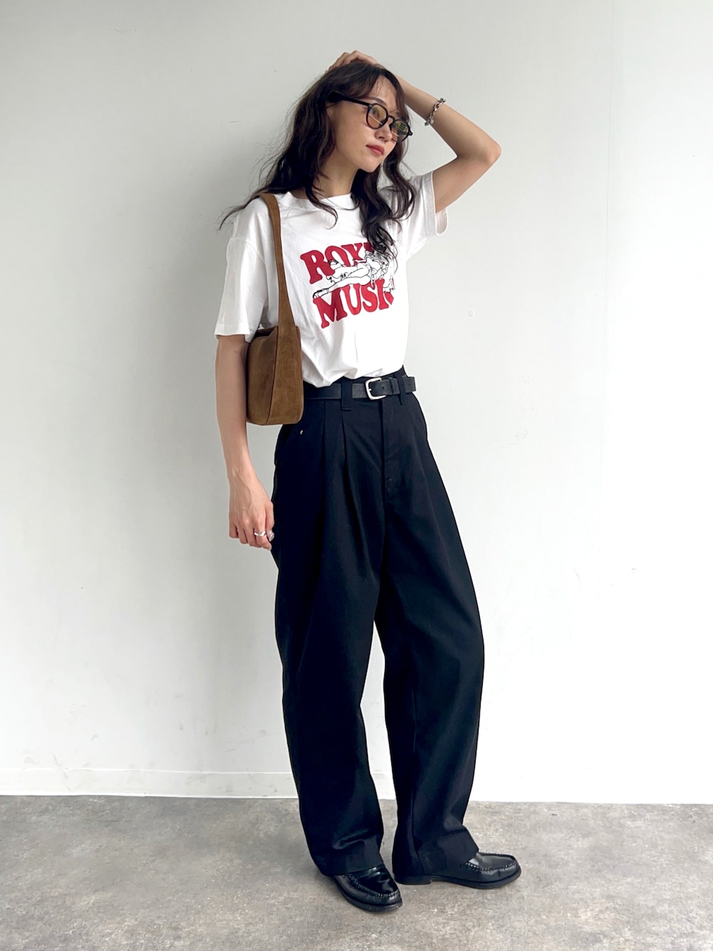 ＜6(ROKU)＞ROXY MUSIC T-SHIRT/Tシャツ　M 6（ロク）の「＜6(ROKU)＞ROXY MUSIC T-SHIRT/Tシャツ（Tシャツ