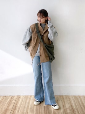 「Vicente（ヴィセンテ）のアイテム」を使った、UMIさん（レディース・165cm）の冬コーディネート